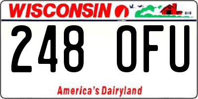WI license plate 248OFU