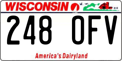 WI license plate 248OFV