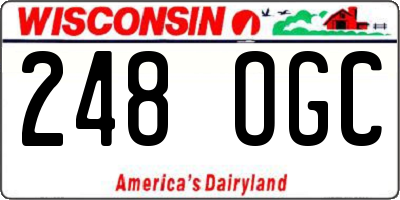 WI license plate 248OGC