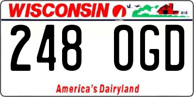 WI license plate 248OGD