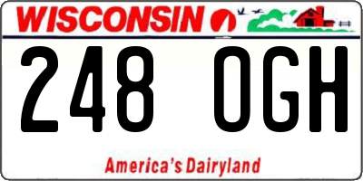 WI license plate 248OGH