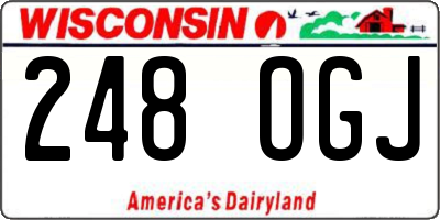 WI license plate 248OGJ