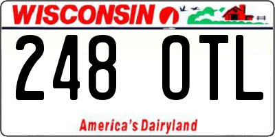 WI license plate 248OTL