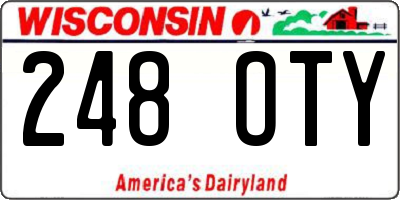 WI license plate 248OTY