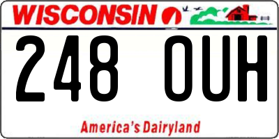 WI license plate 248OUH