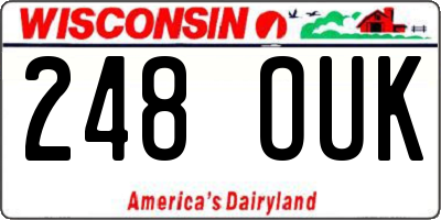 WI license plate 248OUK