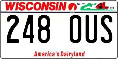 WI license plate 248OUS