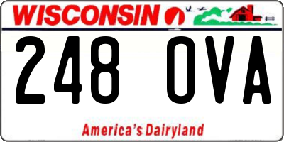 WI license plate 248OVA