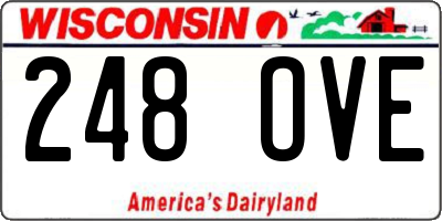 WI license plate 248OVE