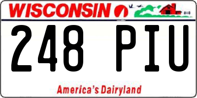 WI license plate 248PIU