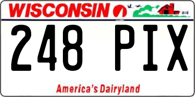 WI license plate 248PIX