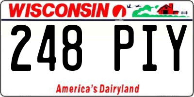 WI license plate 248PIY