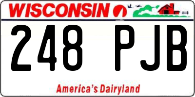 WI license plate 248PJB