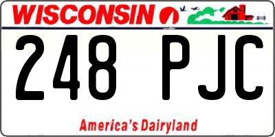 WI license plate 248PJC