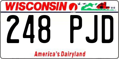 WI license plate 248PJD