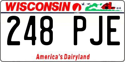 WI license plate 248PJE