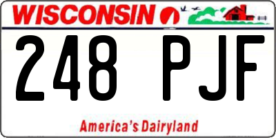 WI license plate 248PJF