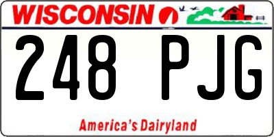 WI license plate 248PJG