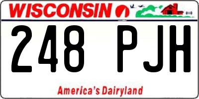 WI license plate 248PJH