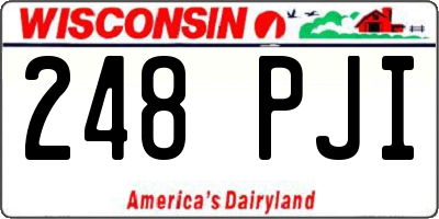 WI license plate 248PJI