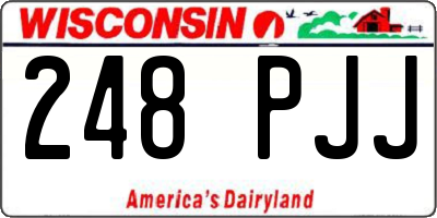 WI license plate 248PJJ