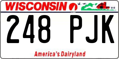 WI license plate 248PJK