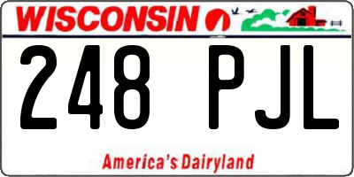 WI license plate 248PJL