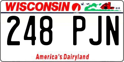 WI license plate 248PJN