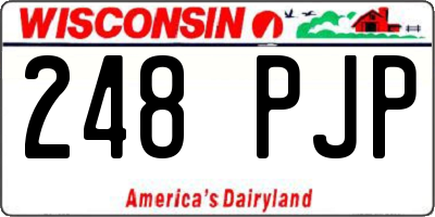 WI license plate 248PJP