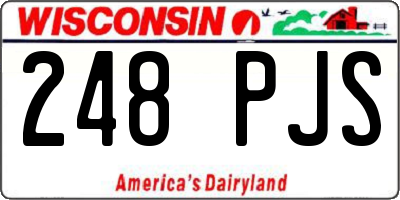 WI license plate 248PJS