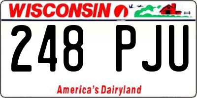 WI license plate 248PJU