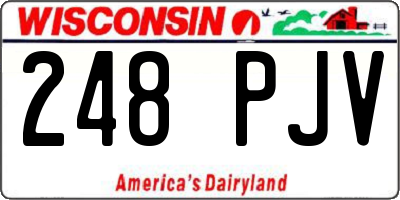 WI license plate 248PJV