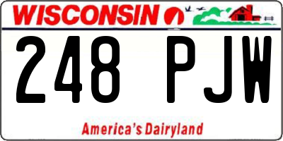 WI license plate 248PJW