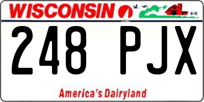 WI license plate 248PJX
