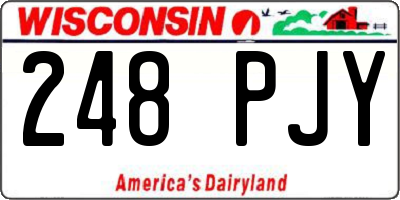 WI license plate 248PJY