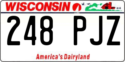 WI license plate 248PJZ