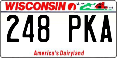 WI license plate 248PKA