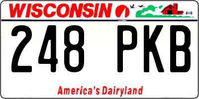 WI license plate 248PKB