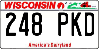 WI license plate 248PKD