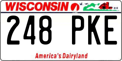 WI license plate 248PKE
