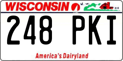 WI license plate 248PKI