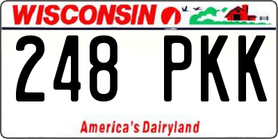 WI license plate 248PKK