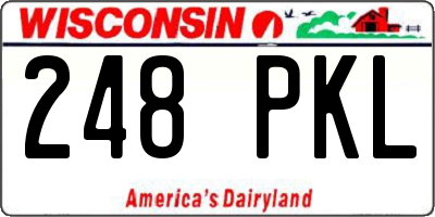 WI license plate 248PKL
