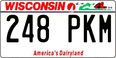WI license plate 248PKM