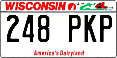 WI license plate 248PKP