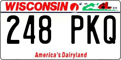 WI license plate 248PKQ