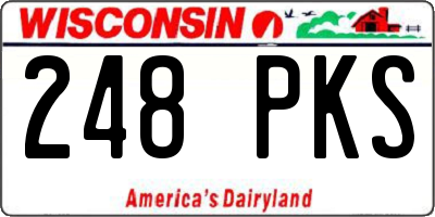 WI license plate 248PKS