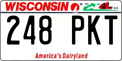 WI license plate 248PKT