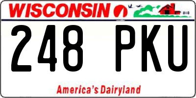 WI license plate 248PKU