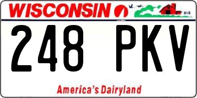 WI license plate 248PKV